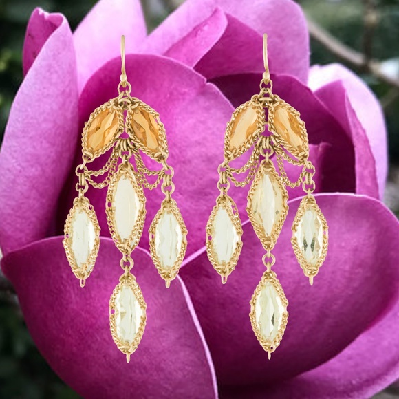 SOLD -Anthony Nak 18k Topaz and Tourmaline Earrings - Picture 4 of 7